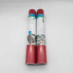 Cricut 12" x 48" CARDINAL RED Roll Premium Vinyl (x2) Arts & Crafts DIY NEW